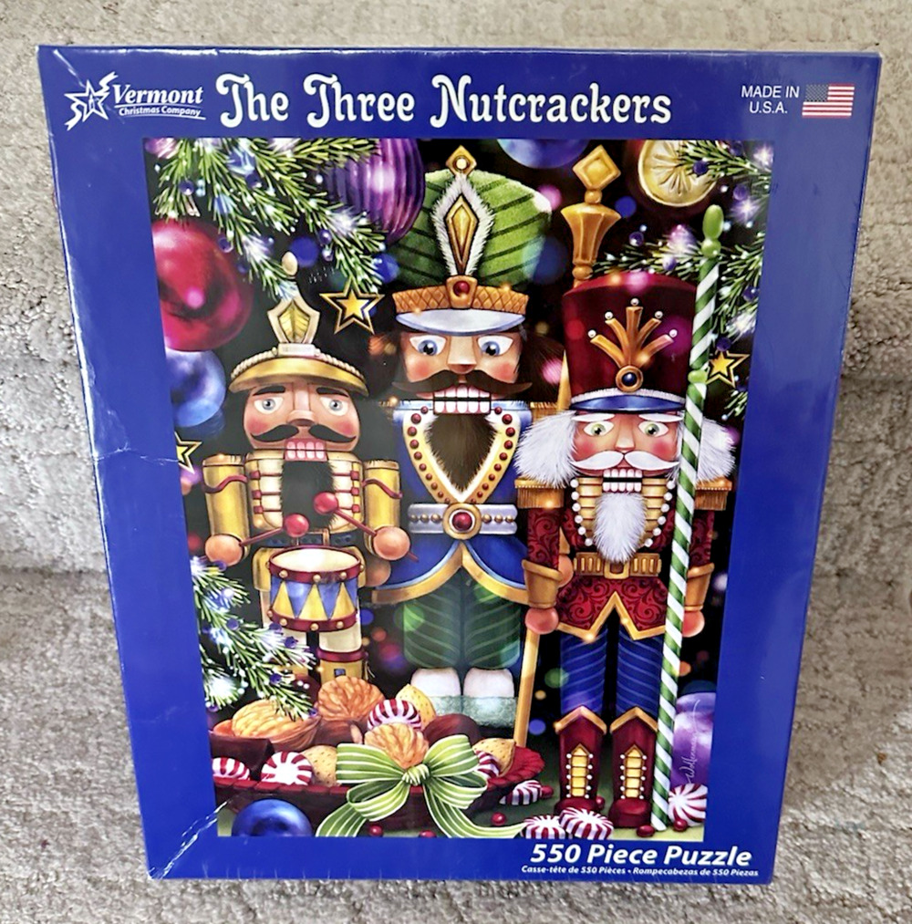 NEW SEALED Vermont Christmas Company The Three Nutcrackers 550 Piece Puzzle